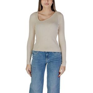 Vila Clothes Beige Viscose Women's Sweatshirt